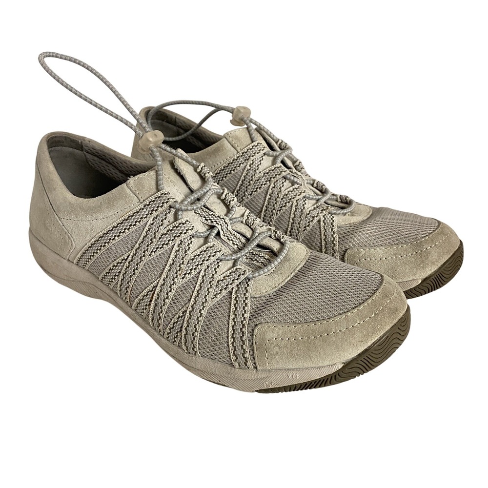 Dansko Sneakers Women's Size 39‎ Honor Ivory Suede Walking Comfort Shoes